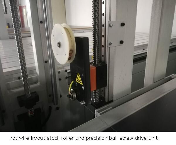 ball screw and hot wire roller of cnc foam cutter